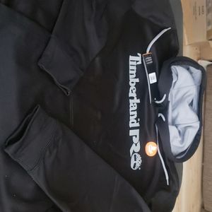 MENS JET BLACK HOODIE TIMBERLAND PRO